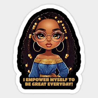 I Empower Myself - Black Woman Sticker